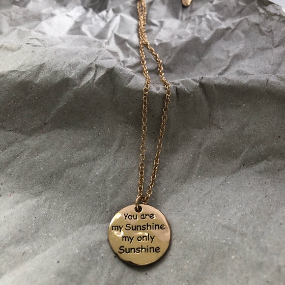 You Are My Sunshine Necklace Pendant- sun charm - Picture 5 of 9